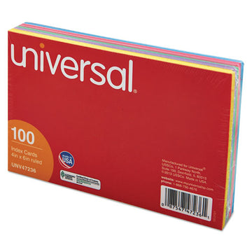 Universal® Index Cards, Ruled, 4 X 6, Assorted, 100-pack freeshipping - TVN Wholesale